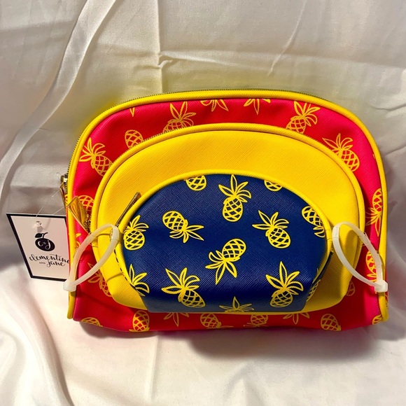 NWT Clementine & Jane 3pc Cosmetic Bag Set - Picture 1 of 5